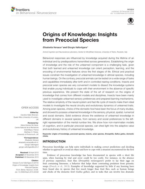 vallortigara marie hébert ed elisabetta versace|Origins of Knowledge: Insights from Precocial Species .